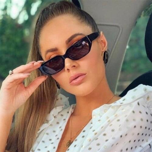 2021 New Fashion Lady Small Rectangle Sunglasses Women Square Cat Eye Luxury Eyewear Oculos De Sol Feminino Sun Glasses UV400
