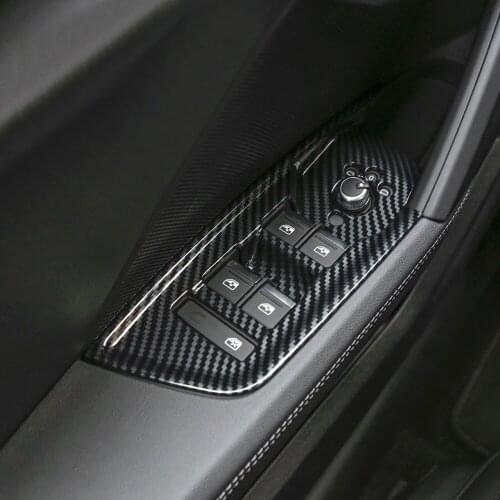 4PCS Carbon Fiber Printed Interior Window Switch Lift Cover Trim for Audi A3 8Y 2020 2021 Accessories LHD