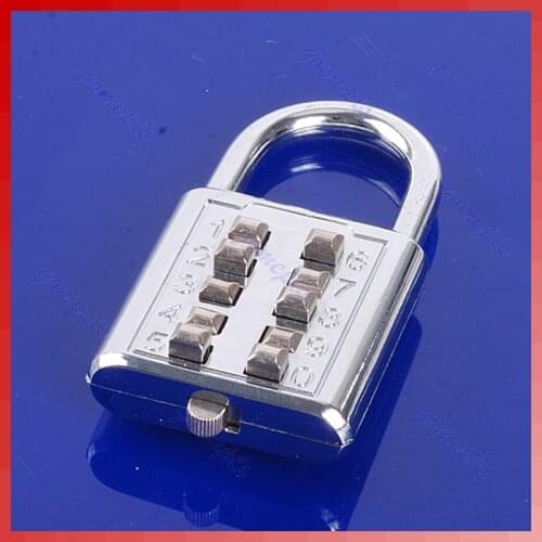 5 Digit Push-Button Number Combination Luggage Travel Code Lock Padlock G32C