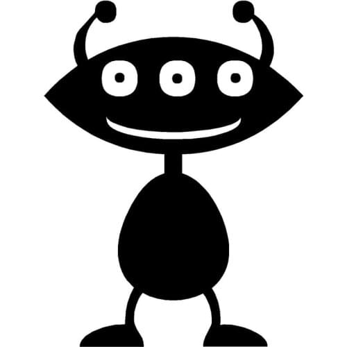 9.9cm*12.7cm Alien Monster Cartoon Car-Styling Vinyl Car Sticker