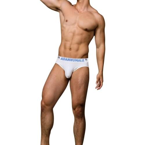 ADANNU Cotton Men Underwear Briefs Sexy Man Underpants Gay Bikini Low Waist Underware Male Cuecas Sissy Comfortable U Convex