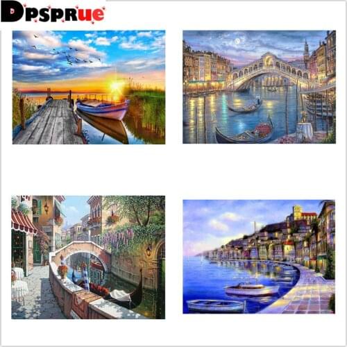 Diamond Painting Water City Venice Diamond Mosaic Scenery Cross Stitch Diamond Embroidery 5D DIY Full Square/Round Home Decor