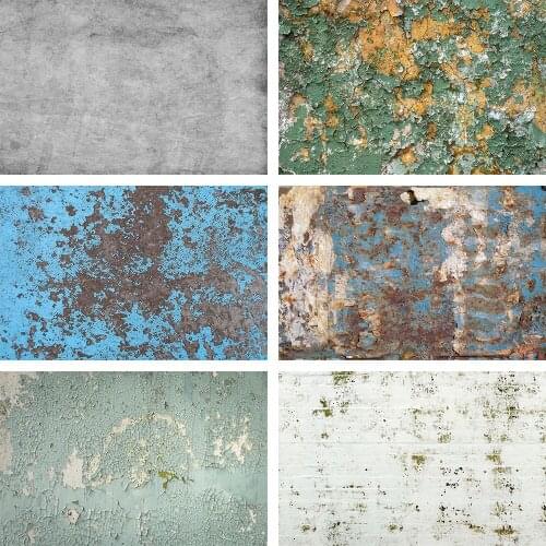 Avezano Photography Background Blue Green Rusty Dirty Broken Cement Wall Baby Portrait Backdrop Photo Studio Photocall Props