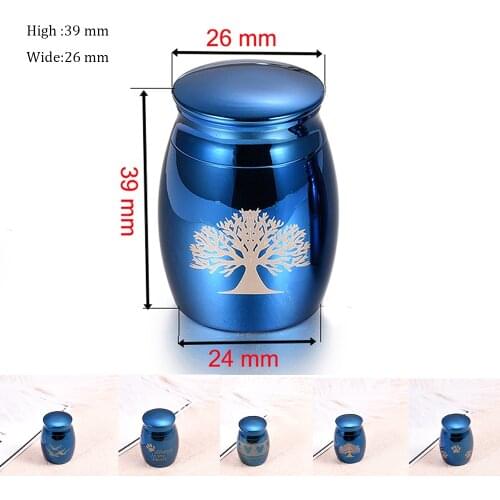 Large Capacity Stytle Blue Series Cremation Urn Casket Memorial Ashes Keepsake Urns Token
