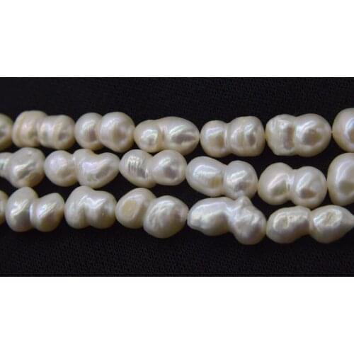 Loose beads freshwater pearl white unique baroque 15-28mm 15" FPPJ wholesale nature for DIY jewelry