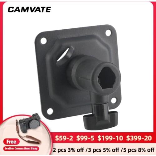 CAMVATE Photography Light Stand Head Adapter With Square Shape Wall / Ceiling Mount &6pcs Fitting Screw For Photo Video Shooting