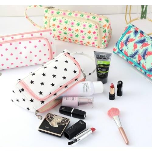 New Women Travel Cosmetic Bag Wash Pouch Women Makeup Bags Toiletries Organizer Storage Neceser Hanging Bathroom toiletry