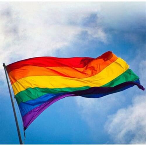 1pcs 90x150cm Homosexual Philadelphia Philly LGBT Gay Pride Rainbow Flag New