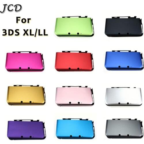 JCD Top Bottom A & E Faceplate Cover Aluminum Hard Metal Box Protective Skin Cover Case Shell For 3DS XL LL Housing Shell