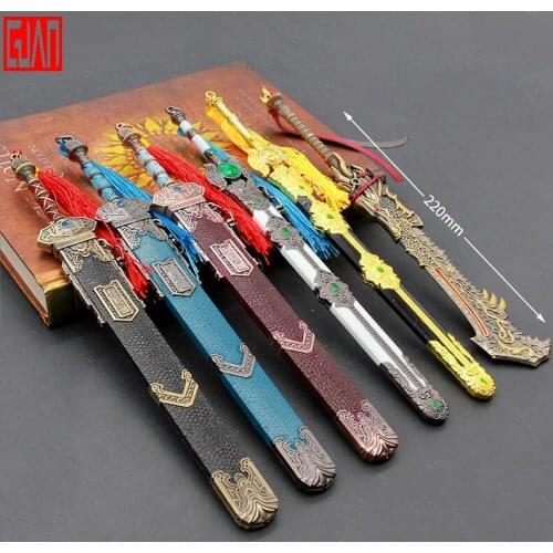 Game Peripherals Huzhongriyue Long Sword With Light And Shadow Wuwei Broadsword With Sheath Model Collection And Decoration Gift