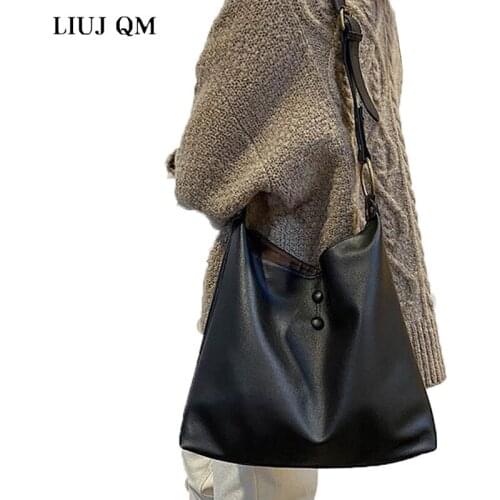 LIUJ QM Large-capacity Bags For Women 2021 Korean Simple Shoulder Bag Western Style All-match Tote Bag Sac A Main Bolso Mujer