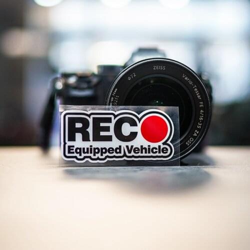 Car Decals Warning Driving Recording REC Video Motorcycle Stickers Waterproof Car Rear Safety Reflective Type Auto Car Stickers