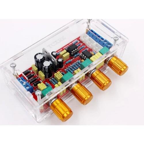 NE5532 OP-AMP HIFI Amplifier Preamplifier Volume Tone EQ Control Board DIY kits or finished product Transparent shell