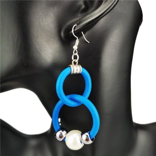 UKEBAY New Pearl Earrings Women Big Earrings Handmade Gift Boho Jewelry Fashion Wedding Party Accessories Rubber Gothic Earring