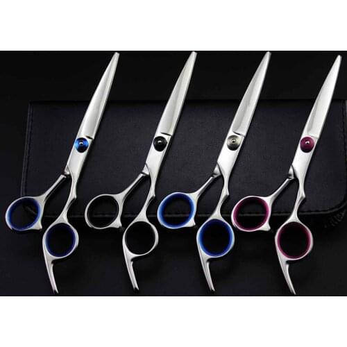 Customize New Japan 440c 4cr13 steel cut hair scissors thinning barber cutting scissor shears hairdressing scissors set 3 colors