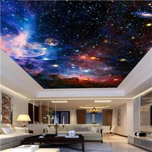 Wellyu обои Custom wallpaper 3d Photo Fresco Space Star Parlor Bedroom Hotel Shopping Ceiling wallpaper for walls 3 d wallpaper