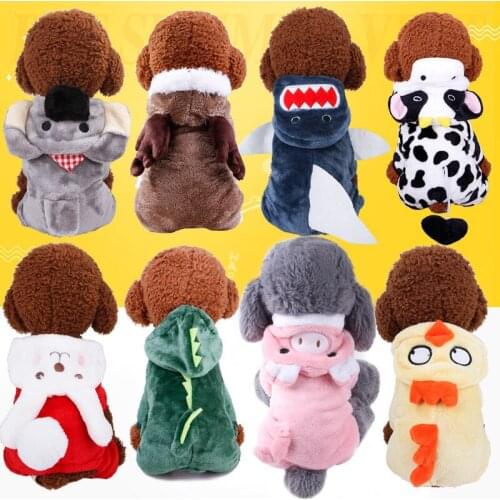 Pet Supplies Soft Warm Pet Dog Pajamas Jumpsuit Fleece Dog Transformed Clothes Cat Coat For Chihuahua Yorkshire Ropa Perro