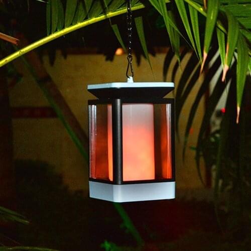 Three Model Portable Decoration Energy Saving Solar Panel Fire Light For Outdoor Garden