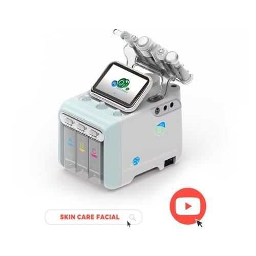 Portable 6 in 1 type skin rejuvenation feature thermal bubble ionic hydroxide oxygen facial machine