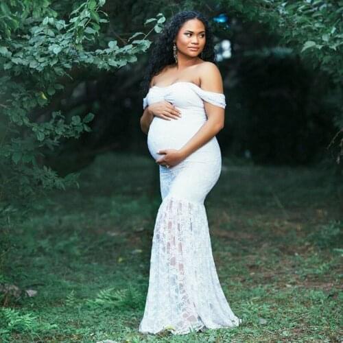 Maternity Photography Props Vestidos For Pregnant Women Maxi Dress Shoulderless Maternity Dresses For Photo Shoot Pregnancy