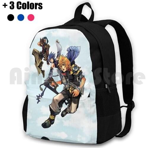Ventus , Aqua And Terra-Kingdom Hearts Birth By Sleep Outdoor Hiking Backpack Riding Climbing Sports Bag Kh Kingdom Hearts
