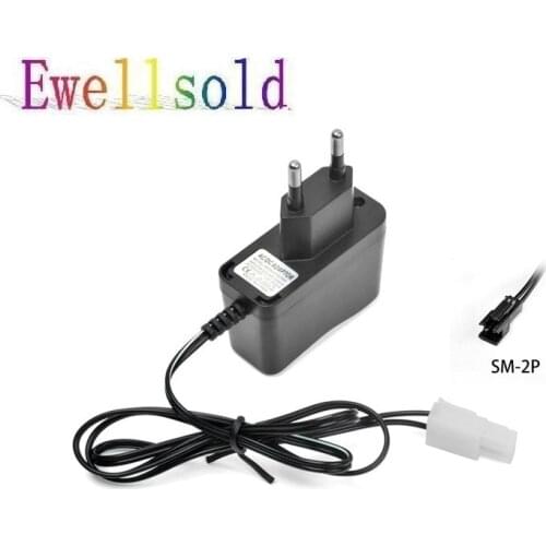 Ewellsold DC 7.2V 250mA AC/DC Adaptor wall charger for 7.2V Ni-CD/7.2v MH rechargable battery SM plug/Tamiya plug