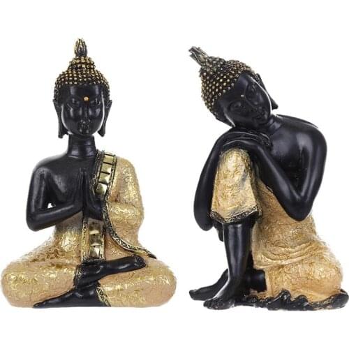 Resin Thai Meditation Sitting Sleeping Buddha Statue Figurines Home Decoration Indian Buddhism Buddha Sculpture Buddha to Buddha