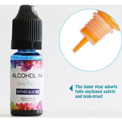 Creative 21 Colors 10ML Art Ink Alcohol Resin Pigment Kit Liquid Resin Colorant Dye Ink Epoxy Resin Jewelry Making