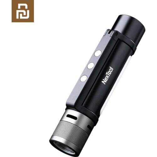 Youpin NexTool Flashlight Outdoor 6 in 1 1000lm Dual-Light Zoomable Alarm LED Light IPX4 Waterproof USB-C Rechargeable PowerBank