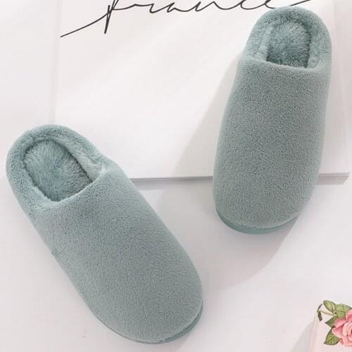 Womens Slippers indoor Winter Soft Warm Non-slip home slipeprs women Short Plush Cotton Slippers Solid Cozy Floor slippers