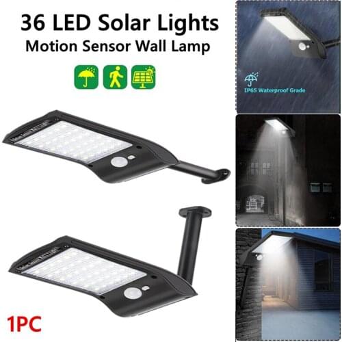 1Pc Outdoor Solar Motion Sensor LED Lights Wall-mounted Waterproof Garden Street Lamp