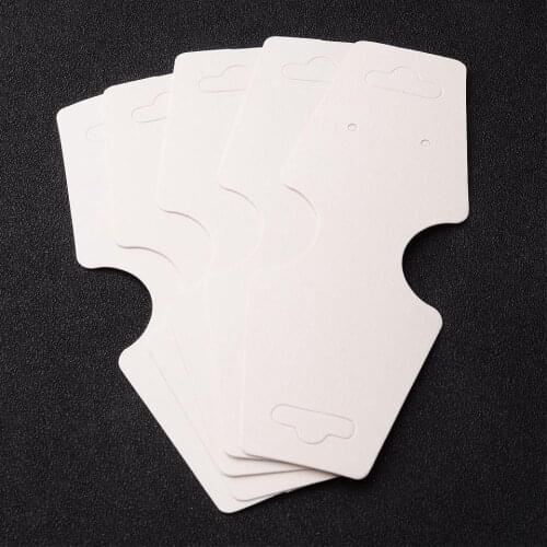 100pcs White Paper Display Card Used For Necklace Bracelet Mobile Pendant Hang Tag for Jewelry Display Packing 12.2cm