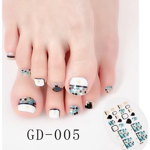 22 Tips/Sheet Self Adhesive Nail Art Stickers Designed Nails Sticker Designer Nail Accesoires Nail Stickers Designer Loveliness