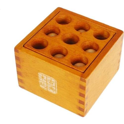 Challenging 3D IQ Wooden Brain Teaser Puzzle Traditional Wood Game for Adults Children