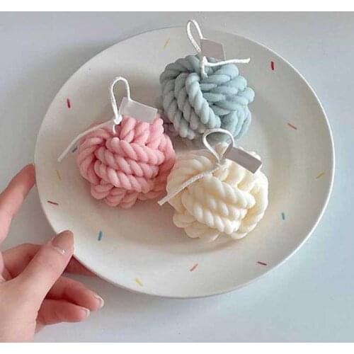 3D Woolen DIY Candle Silicone Mold for Candle making Resin mold moldes de silicona