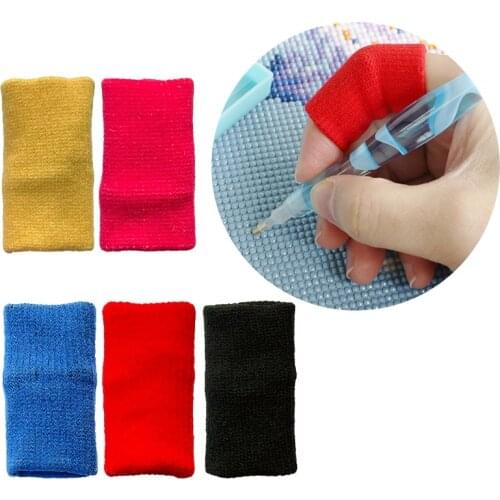 5pcs 5D Diamond Painting Tool Finger Protection Cover Diamond Drills Pen Hand Pain Relief Embroidery Cross Stitch Finger Sleeves