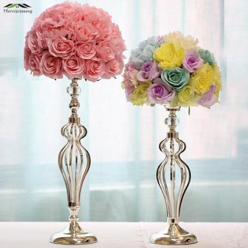 8Pcs/Lot Metal Candle Holders Flowers Vases Table Wedding Centerpieces Candlestick for Wedding/Home Decor Candelabra GZT061