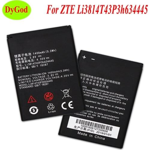 DyGod 1400mAh For ZTE Li3814T43P3h634445 Battery Replacement For ZTE Blade L110 A112 V815W Batteries Bateria Smart Phone