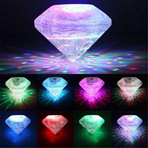 Diamond Floating Light LED Light Glow Swimming Pool Tub Spa Lamp Bath Toy For Baby Shower Toddler Kids 69HE