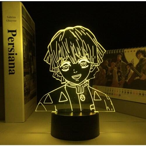 Anime Demon Slayer Agatsuma Zenitsu Lamp for Bedroom Decor Light Kids Child Birthday Gift Agatsuma Zenitsu Light