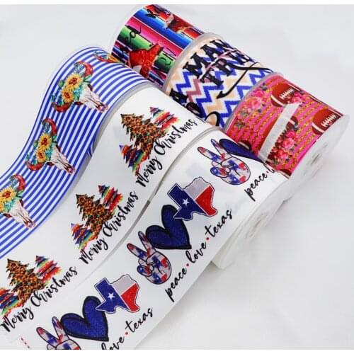 Free shipping 2020 new arrival cartoon character 10 yards printed custom 3 inch grosgrain ribbons 46607