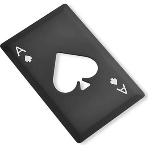 Black/Silver Poker Card Beer Bottle Opener Credit Card Stainless Steel Bottle Opener Bar Accessories Tool Kitchen Gadgets