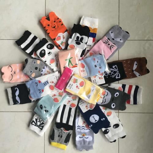 Childrens Socks Toddler Baby Socks Cotton Knee High Short Socks Print Wholesale Infant Kids Knee High Girl Cartoon Duck Bear