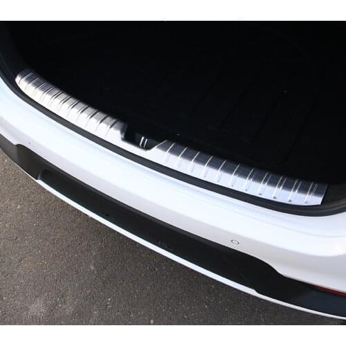 For Kia Rio 4 X-line 2018 2019 Sedan Interior Accessories Stainless Steel Inner Rear Bumper Protector Sill Plate Car Sticker