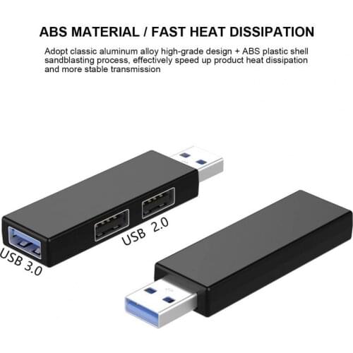 Docking Station 3 Ports High Speed Keyboard Mouse U Disk Mini USB3.0 Splitter Hub Adapter for PC