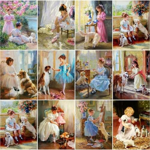 EverShine Diamond Mosaic Portrait Picture Of Rhinestone Diamond Painting Dog Cross Stitch Embroidery Animal Needlework Wall Art