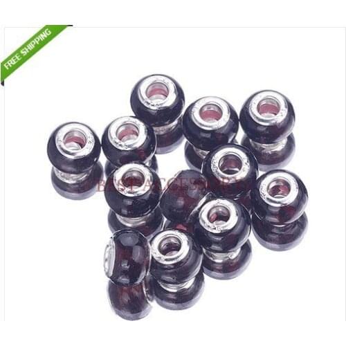 Hot Items!!! 500pcs/lot Dark brown Opal Cat Eye Charms Big Hole Bead Fit Bracelets Beads Dia.:14mm Hole Dia.:5mm