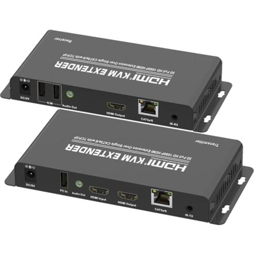 1080P 200M HDMI KVM Extender Splitter Via Rj45 Cat5e Cat6 Cable Transmitter Receiver Video Converter Support USB Keyboard Mouse