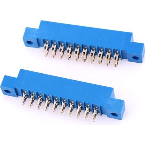 HUXUAN 1PC New Card Edge Connector Double Row 2x10 20 Pin 3.96mm Pitch Slot Solder Socket Hot