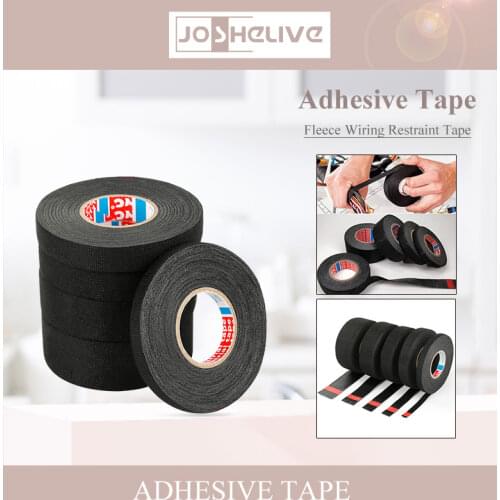 1pc Black Length15M Width 9/15/19/25/32MM New Tesa Type Coroplast Adhesive Cloth Tape For Cable Harness Wiring Loom Dropship